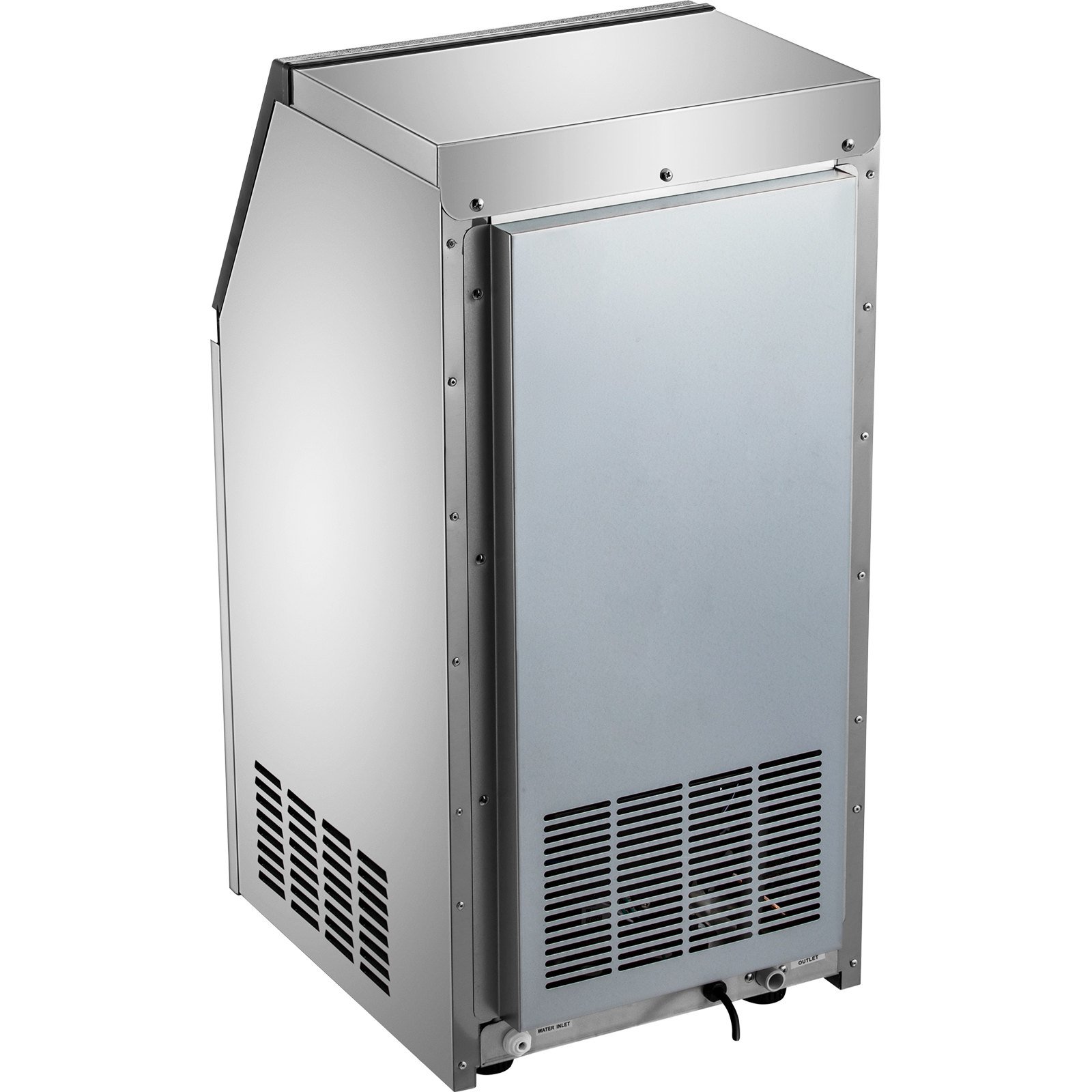 VEVOR Fabricador De Hielo Máquina para Hacer Hielo Comercial 50KG/24 Horas Máquina de Hielo de Acero Inoxidable Máquina para Fabricar Cono de Nieve