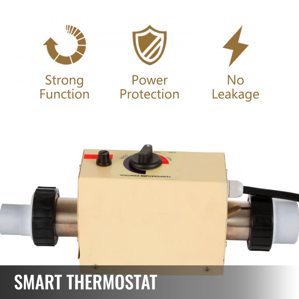 Calentador De Agua Para Piscina 50mm 2kw Termostato Controlador De Temperatura