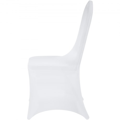 VEVOR Fundas para Sillas de Boda para Altura de Silla de 89-98 cm, Cubiertas para Sillas Blancas 50 Piezas, Fundas de Sillas de Licra sin Brazos Poliéster y Elástico, Fiesta Celebración Decoración