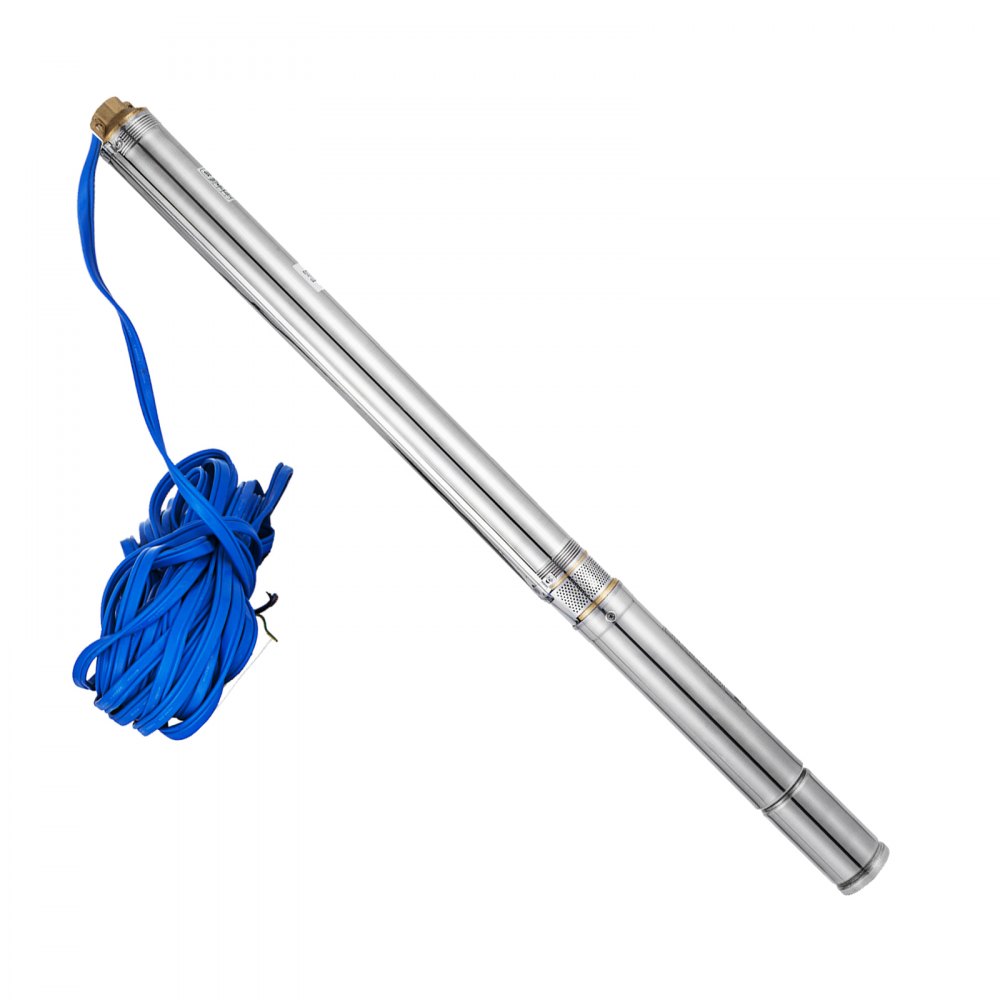 Bomba De Pozos 550w 0.75hp Bomba De Agua Sumergible 2700l/h Cable 30m