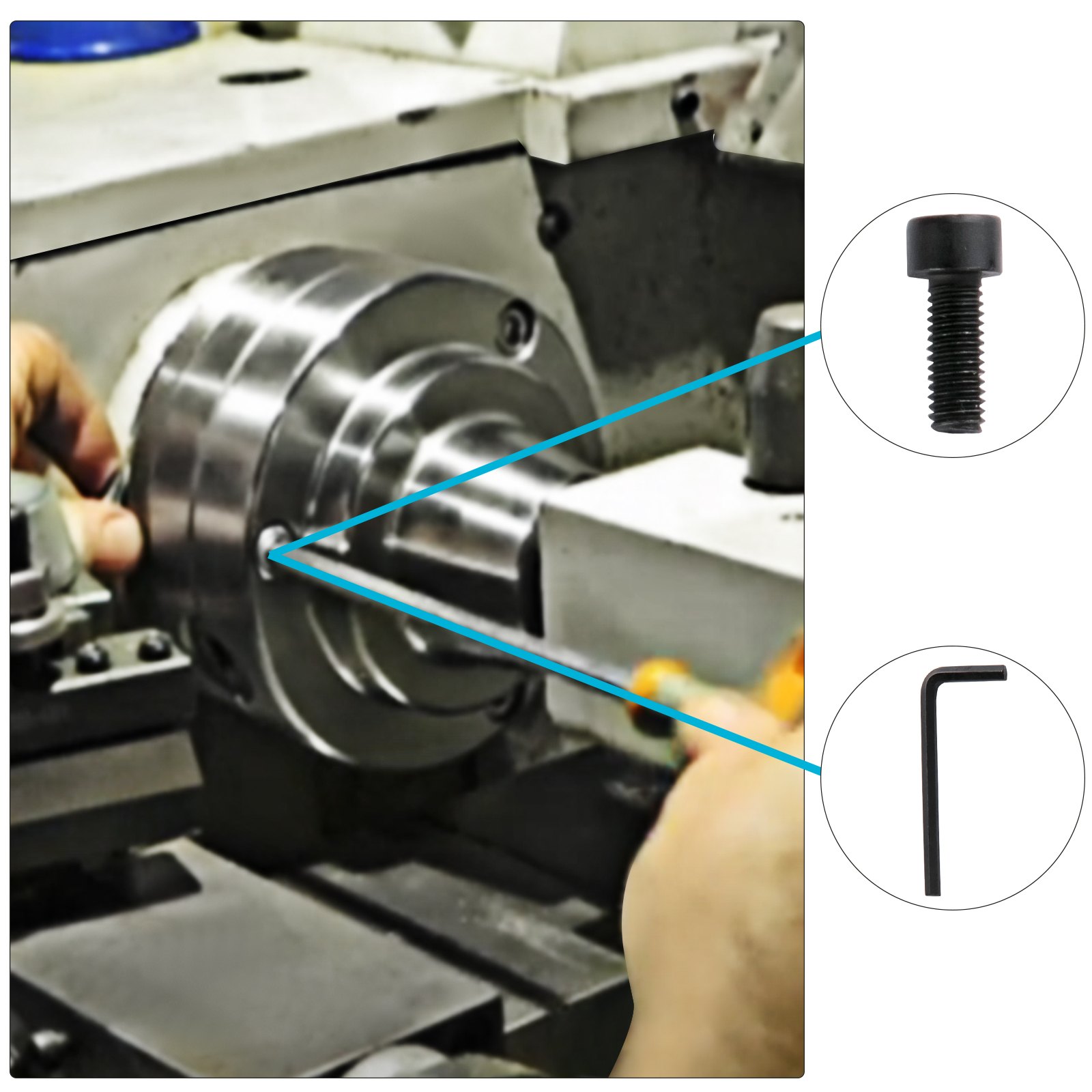 Vevor 5c Torno Portabrocas Mandril De Pinzas 6000rpm 0,0006"tip D1-3 Giratorio