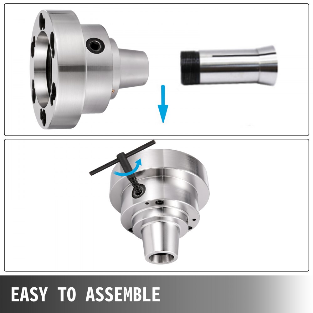 Vevor Mandril De Pinzas 5c Velocidad De 6000 Rpm D1-6 Giratoria Alta Precisión
