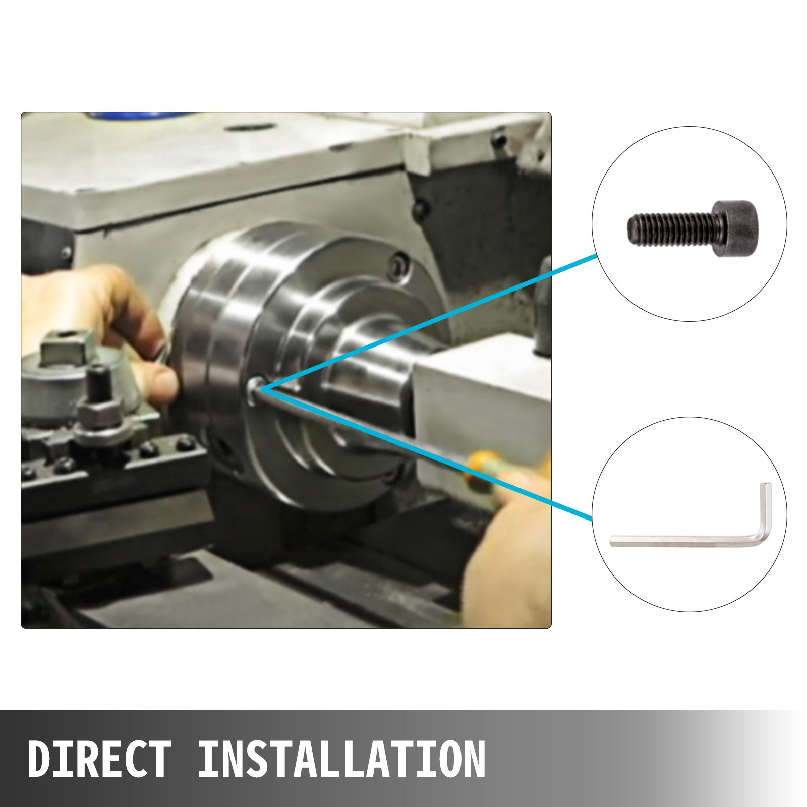 Vevor Mandril De Pinzas 5c Velocidad De 6000 Rpm D1-6 Giratoria Alta Precisión
