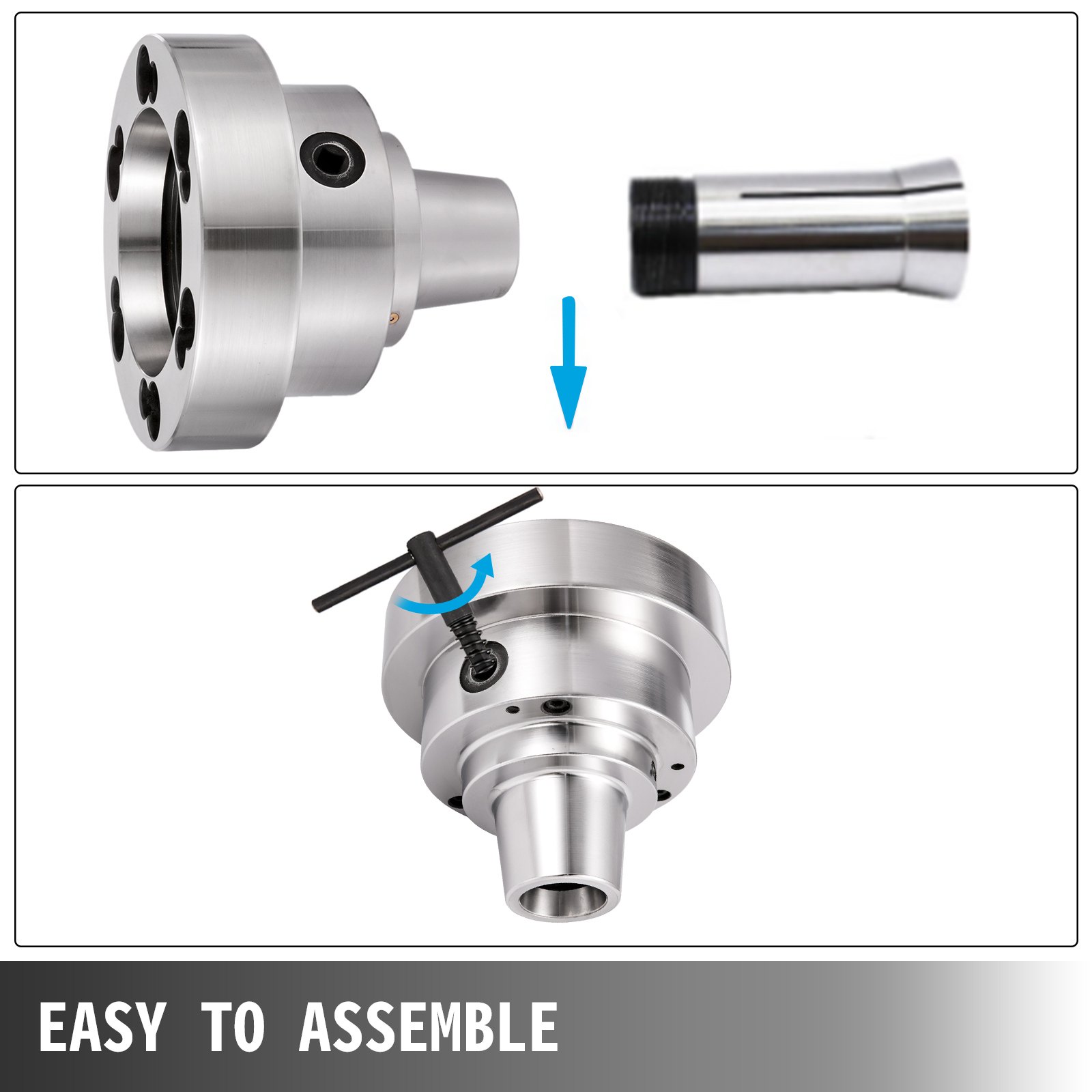 Vevor Mandril De Pinzas 5c Velocidad De 6000 Rpm D1-6 Giratoria Alta Precisión