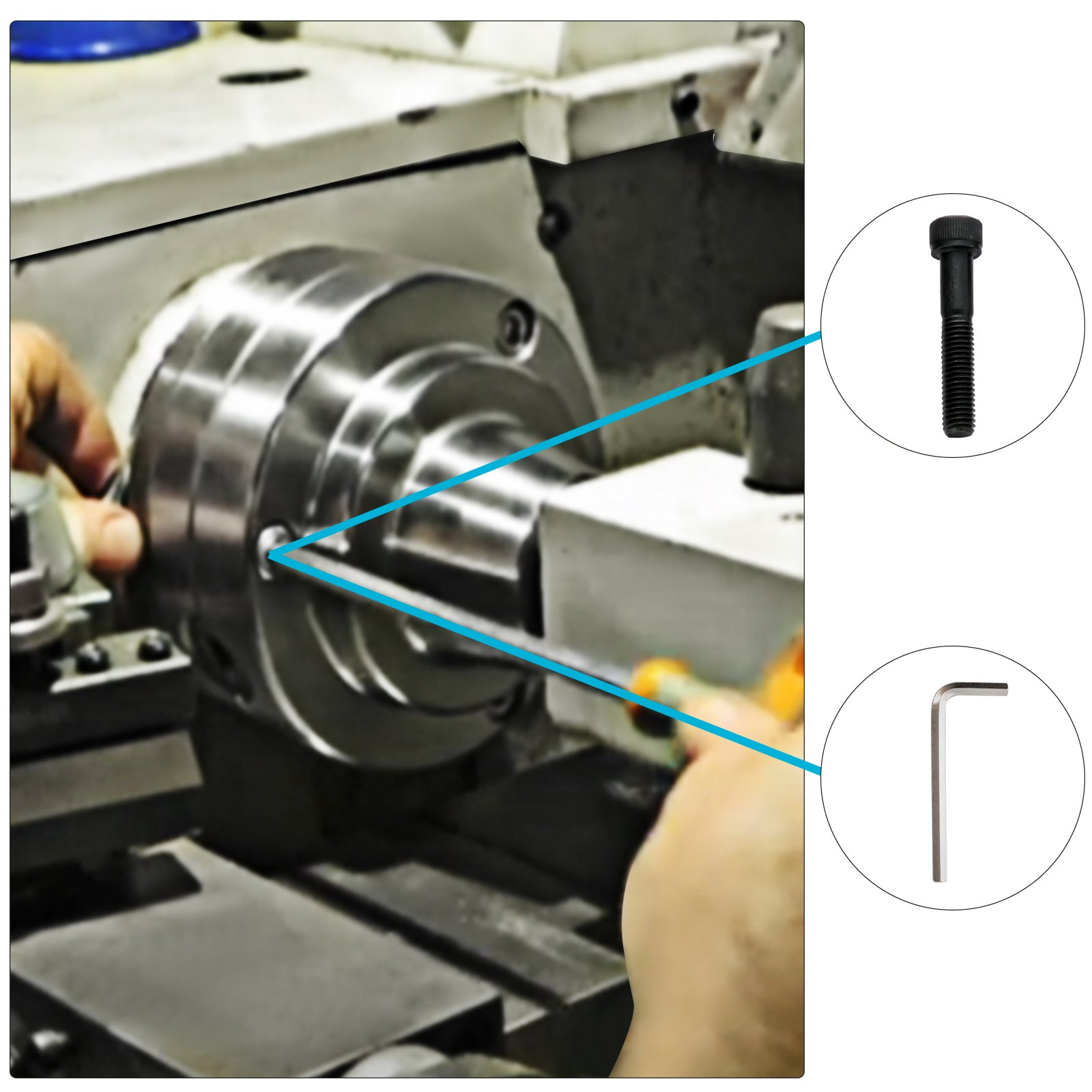 Vevor 5c Torno Portabrocas Para Fresado Con Adaptador De Boquilla Semiacabado