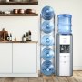 VEVOR 5-Tier Water Jug Holder, 5-Gal Water Bottle Holder, Single-Row Iron Water Bottle Rack for 5 Bottles, Sturdy Water Jug Rack, Water Jug Holder for Kitchen, Office, Living Room, Silver