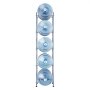 VEVOR 5-Tier Water Jug Holder, 5-Gal Water Bottle Holder, Single-Row Iron Water Bottle Rack for 5 Bottles, Sturdy Water Jug Rack, Water Jug Holder for Kitchen, Office, Living Room, Silver