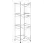 VEVOR - Soporte para jarra de agua de 4 niveles, soporte para botella de agua de 5 galones, soporte para botella de agua de una sola fila para 4 botellas, soporte resistente para jarra de agua para cocina, oficina, sala de estar, color plateado