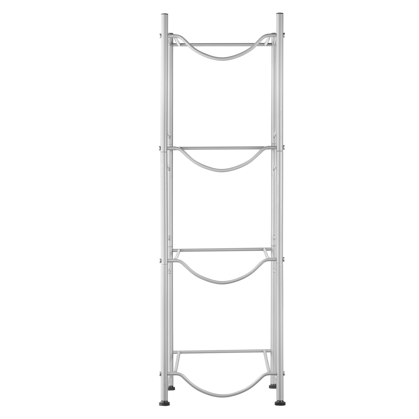 VEVOR - Soporte para jarra de agua de 4 niveles, soporte para botella de agua de 5 galones, soporte para botella de agua de una sola fila para 4 botellas, soporte resistente para jarra de agua para cocina, oficina, sala de estar, color plateado