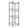 VEVOR - Soporte para jarra de agua de 4 niveles, soporte para botella de agua de 5 galones, soporte para botella de agua de una sola fila para 4 botellas, soporte resistente para jarra de agua para cocina, oficina, sala de estar, color negro