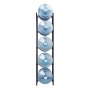 VEVOR Soporte para Jarra de Agua 5 Niveles Estante para Botellas de Agua 332x330x1355 mm Soporte para 5 Botellas Estante para Jarras de Agua Resistente para Cocina, Oficina, Sala de Estar, Negro