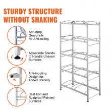 VEVOR Soporte para Jarra de Agua Estante para Botella de Agua 5 Niveles 2 Filas