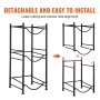VEVOR Soporte para Jarra de Agua 3 Niveles Estante para Botellas de Agua 332x330x746 mm Soporte para 3 Botellas Estante para Jarras de Agua Resistente para Cocina, Oficina, Sala de Estar, Negro