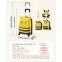 VEVOR Juego de Maletas para Niños 5 Piezas, Maleta de Cabina 45,7 cm, Mochila con Cojín Cervical, Bolsa de Almuerzo y Etiqueta de Equipaje, Abeja Amarilla, Equipaje Infantil para Escuela Viaje Camping