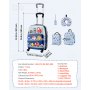 VEVOR Juego de Maletas para Niños 5 Piezas, Maleta de Cabina 45,7 cm, Mochila con Cojín Cervical, Bolsa para Comida y Etiqueta de Equipaje, Camión Azul, Equipajes Infantiles para Viaje Escuela Camping