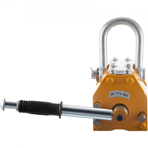 VEVOR Elevador Magnético de Acero de 600kg, Imán de Elevación de Grúa de Elevación de Servicios Pesados Amarillo, Elevador Magnético con Imán Duradero Flexible, Levantamiento Magnético