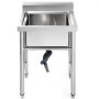 VEVOR Sink Mat, 1 mm Stainless Steel Sink Organizer, 44.45 x 41.91 x 25.4 cm, Kitchen Sink Insert, Stainless Steel Sink Organizer, Sink Organizer, Camping Sink