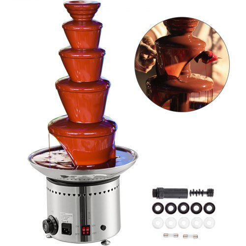 Fuente De Chocolate Surtidor De Chocolate 5 Pisos Mesa Luminosa Led