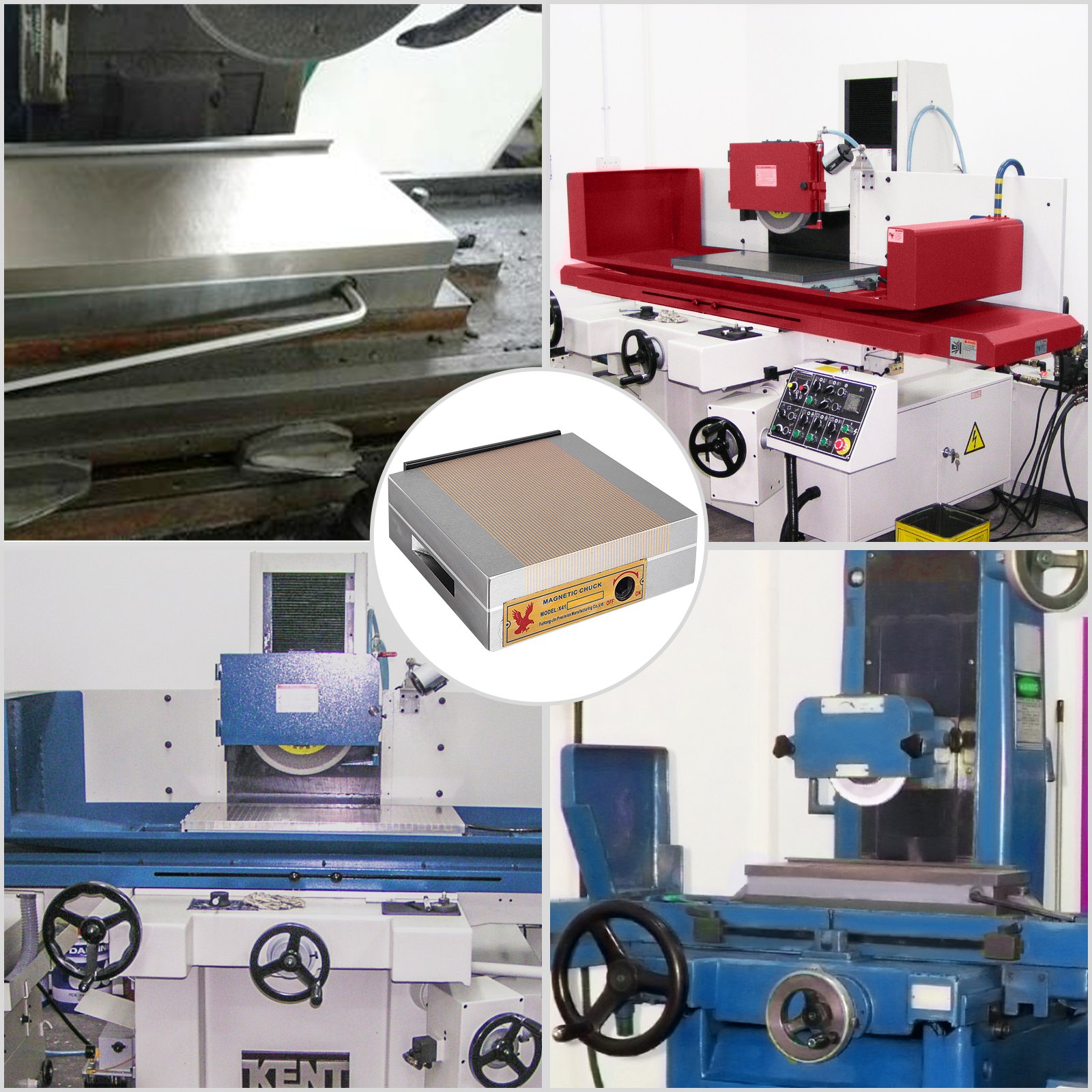 VEVOR Mandril Magnético Permanente 6" x 6" Plato Magnético Electro Permanente Potencia de Tracción 5.200 lbs Plato de Imán Permanente para Procesar Varias Piezas de Trabajo de Conducción Magnética
