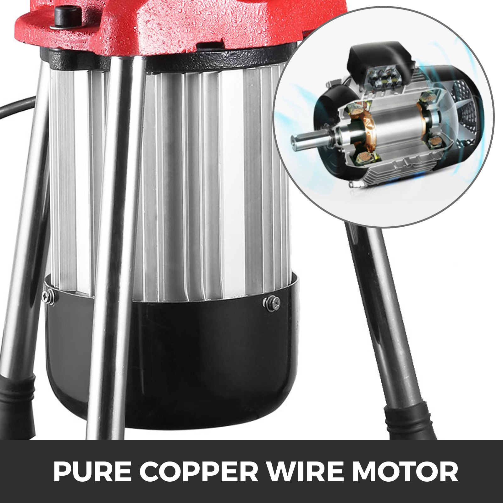 Máquina De Dragado Limpiador De Tubos De Drenaje 500 W 400rpm 20mx16mm 5mx9,5mm