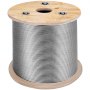 VEVOR Cable de acero inoxidable 304 diámetro de 4,76 mm cable de alambre inoxidable de 150 m construcción 7x19 hilos resistencia a la rotura 1678 kg kg para barandilla exterior, balaustre de bricolaje