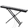 VEVOR Teclado de piano digital de 88 teclas, teclas semipesadas, juego de piano con teclado eléctrico de tamaño completo con soporte ajustable, altavoces incorporados, pedal de sostenido, auriculares, Bluetooth, MIDI, USB para principiantes
