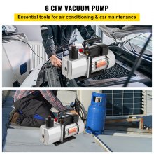 VEVOR Bomba de Vacío Profesional de Paletas Rotativas de Dos Etapas 8 CFM 3/4 HP
