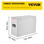 VEVOR Máquina de Vapor Modelo LT-90, Generador Casero del Vapor 9 kW, Generador del Vapor 220 V 60 Hz Vaporizador de Baño Temperatura 35 - 55 °C Generador de Vapor de Baño para Spa, Peso Bruto 11 kg
