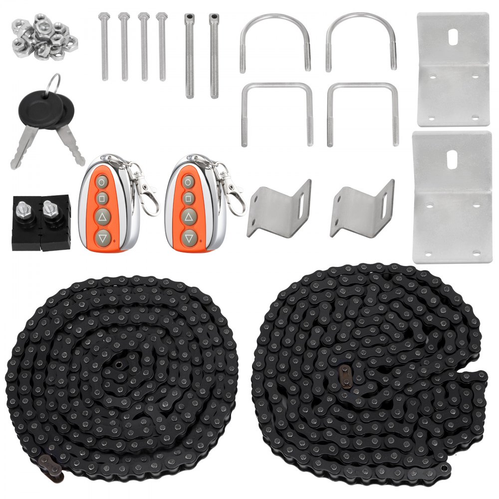 VEVOR Abridor de Puerta Corredera 817 kg con 2 Controles Remotos Kit de Hardware para Operador de Puerta para Seguridad Velocidad de Desplazamiento 13 m/Min Motor Eléctrico para Puerta Corredera