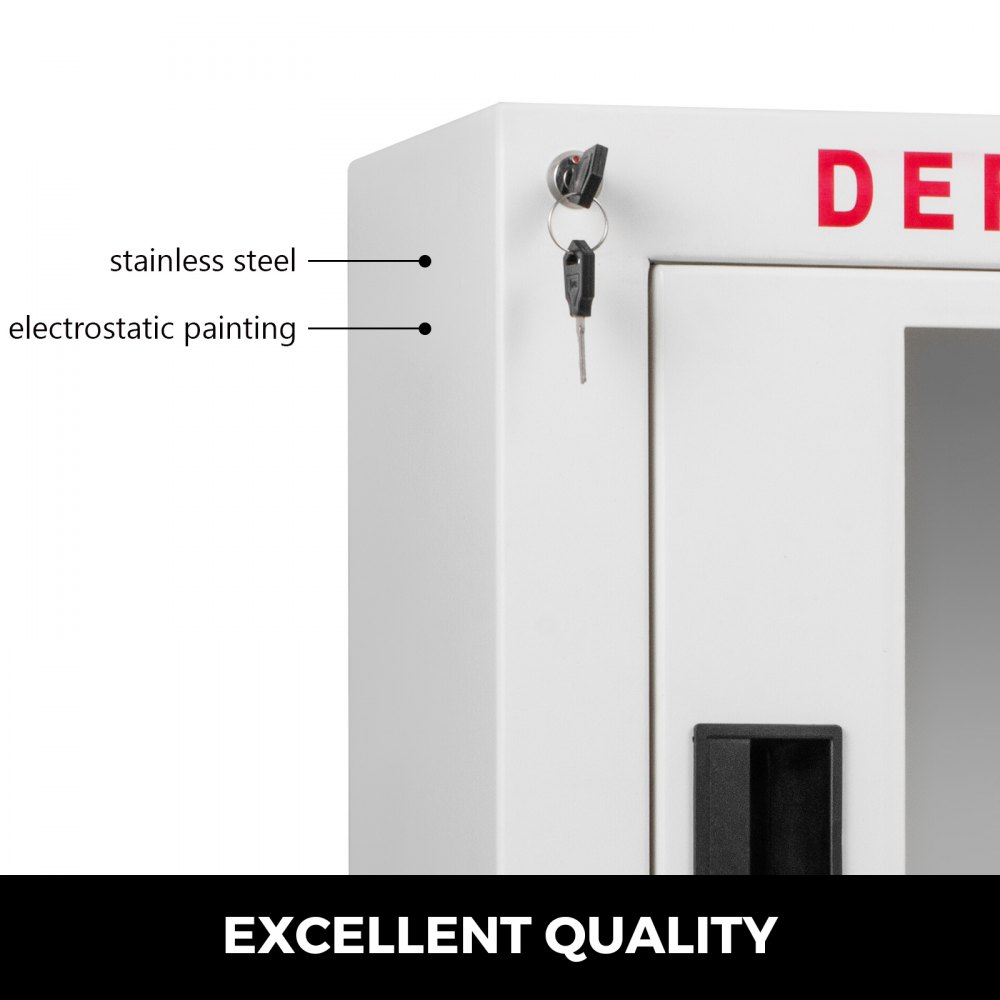 Gabinete Aed Desfibrilador De Emergencia Con Alarma Caja De Pared Aed 43cm