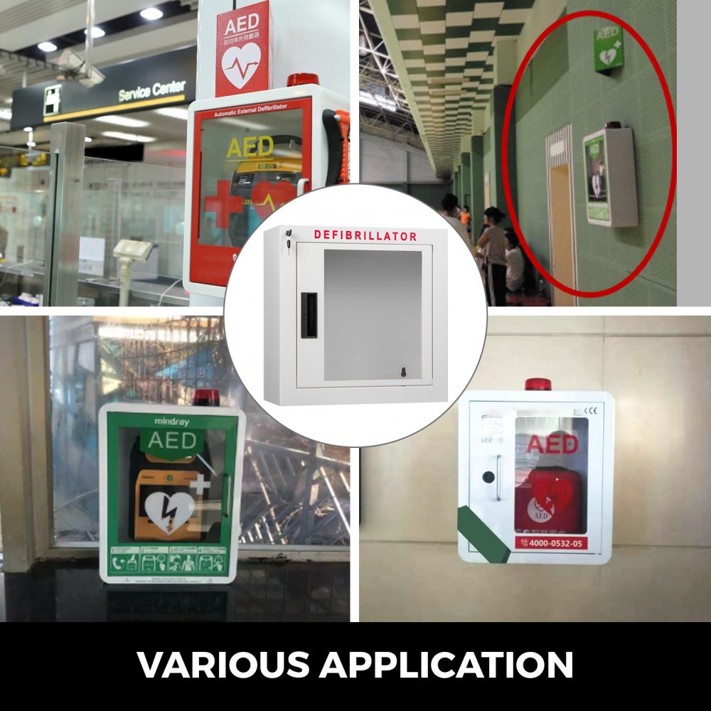 Gabinete Aed Desfibrilador De Emergencia Con Alarma Caja De Pared Aed 43cm