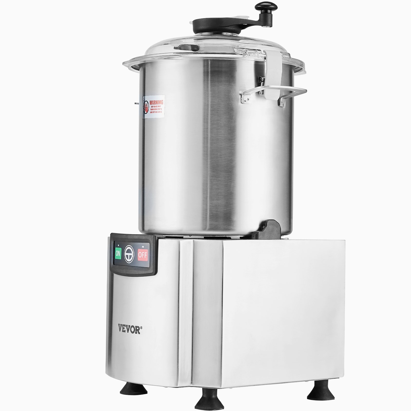 VEVOR Procesador de Alimentos y Picadora de Verduras, Acero Inoxidable de Grado Alimenticio 18 L con Cuchilla en Forma de S y Raspador, para Picar Verduras, Frutas, Granos y Nueces, 425 x 373 x 710 mm