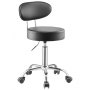 VEVOR Taburete de Taller con Respaldo y Ruedas Asiento de Garaje Carga de 136 kg Taburete de Trabajo Ajustable Acolchado Giratorio de 360° para Garaje, Taller, Reparación de Automóviles, Negro