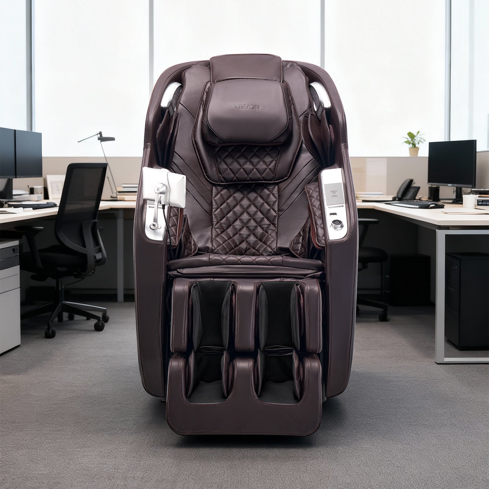 VEVOR Massage Chair, Full Body Massage Chair, Zero Gravity with SL Rail & Yoga Stretch Mode, Recliner with Heating & Retractable Pedal & 36 Airbags & LCD Screen, 4D Massage