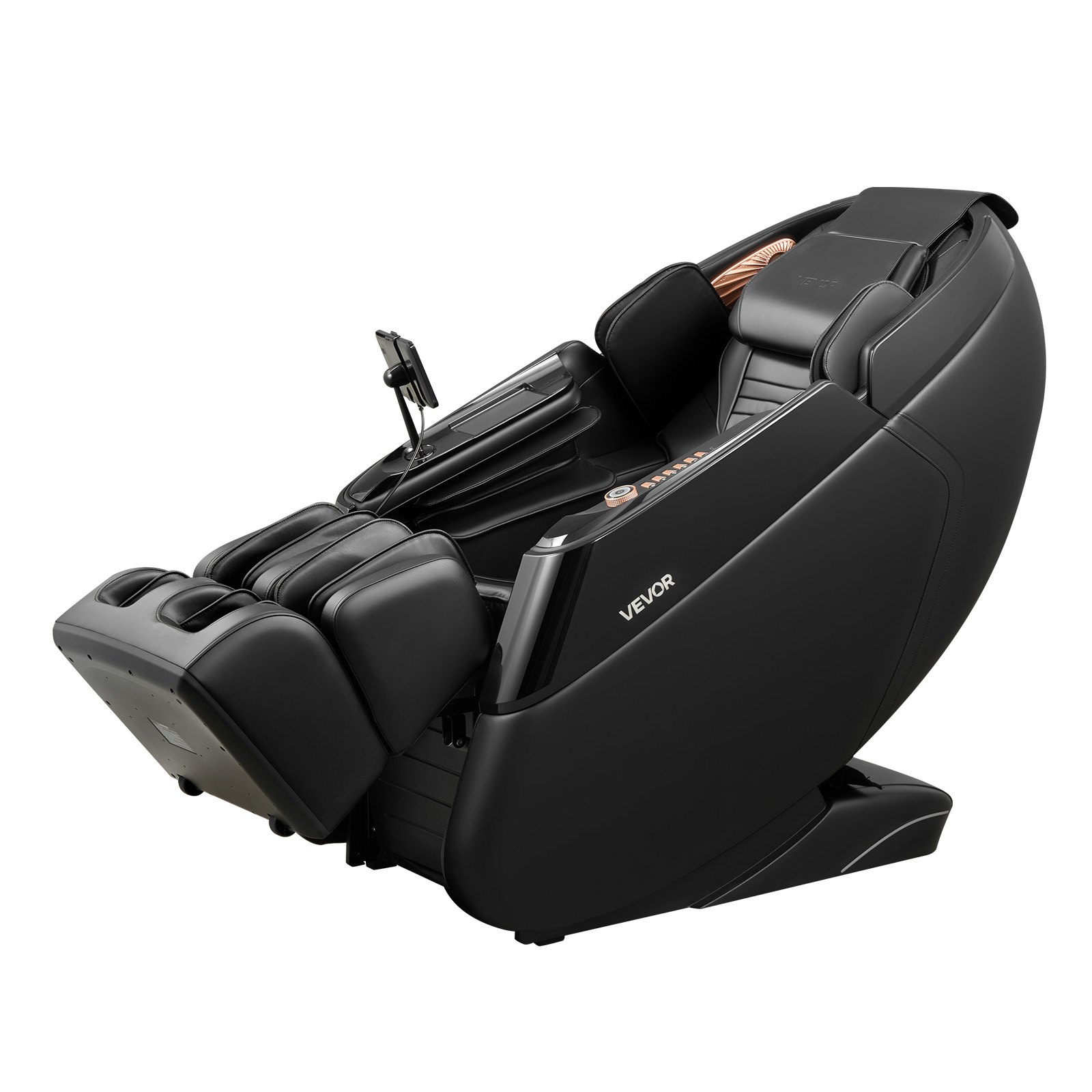 VEVOR Sillón de Masaje 4D, Masaje de Gravedad Cero para Cuerpo Completo, Silla con Reposapiés Extensible Calefacción Bluetooth, Control de Pantalla Táctil, Sillón Relax Reclinable Eléctrico para Hogar