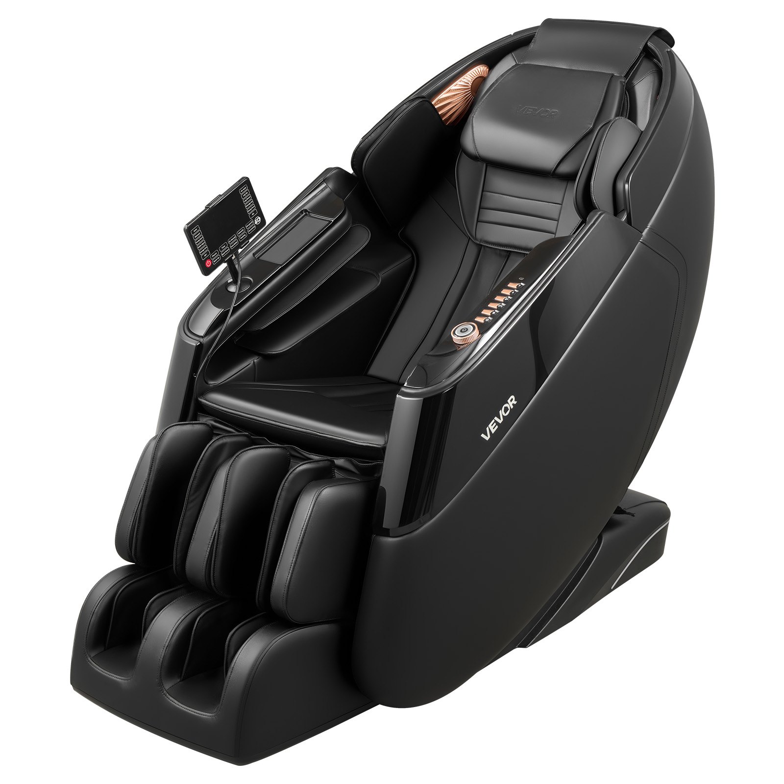 VEVOR Sillón de Masaje 4D, Masaje de Gravedad Cero para Cuerpo Completo, Silla con Reposapiés Extensible Calefacción Bluetooth, Control de Pantalla Táctil, Sillón Relax Reclinable Eléctrico para Hogar
