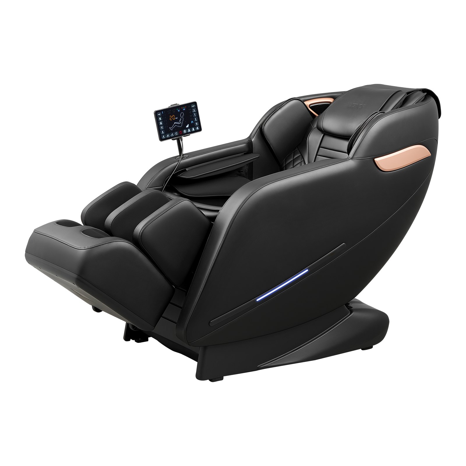 VEVOR Sillón de Masaje 3D, Modo de Gravedad Cero, con Reposapiés Extensible Calefacción Lumbar y Piernas, Control de Pantalla Táctil, Bluetooth, Sillón Relax Reclinable Eléctrico para Hogar Oficina