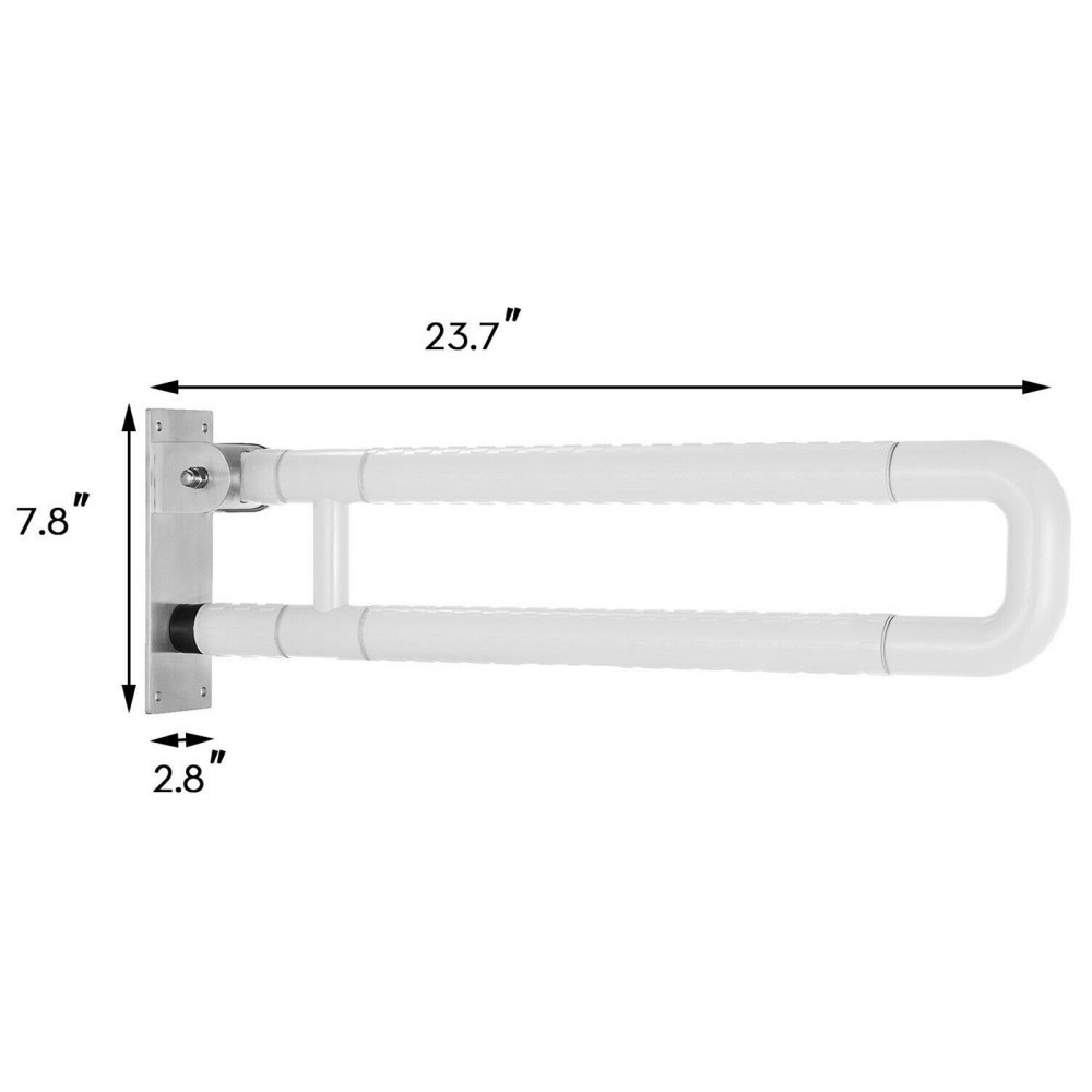 Barra Seguridad Para Inodoro Handicap Bathroom Easy Install Flip-up Folded Up