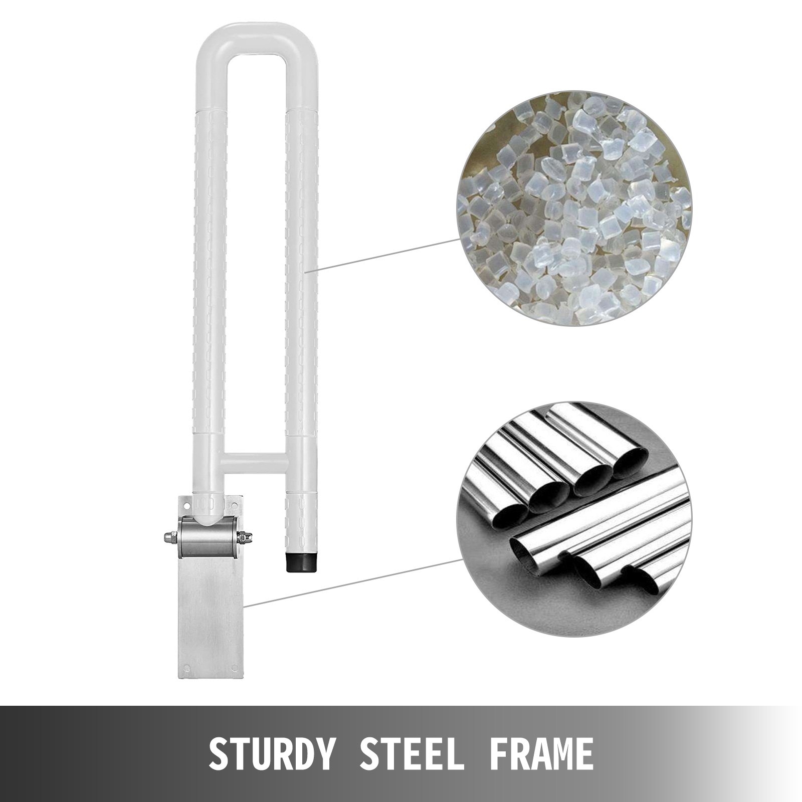 Barra Seguridad Para Inodoro Handicap Bathroom Easy Install Flip-up Folded Up