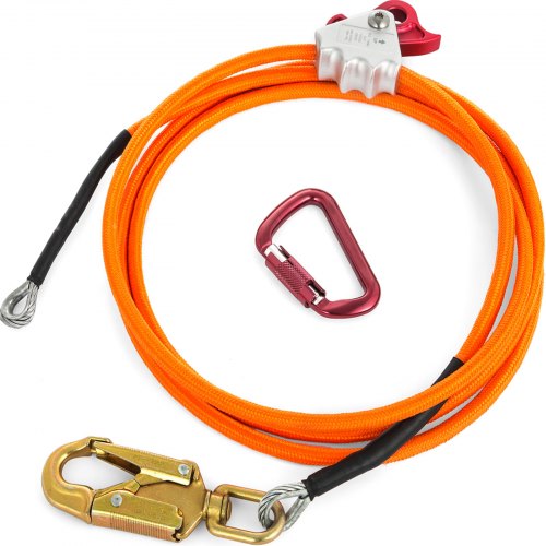 Cuerda de Seguridad Cuerda de Sujeción Cable Mosquetón de Cierre Triple