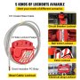 VEVOR 42 kits de etiquetado de bloqueo, kit de seguridad eléctrica Loto incluye candados, 5 tipos de bloqueos, cerrojos, etiquetas y bridas, caja, herramientas de seguridad de bloqueo para eliminación