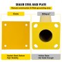 Barrera de acero del tubo amarillo del poste del bolardo del bolardo de la seguridad de VEVOR 48" H 4,5" D