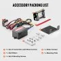 VEVOR Cabrestante Eléctrico ATV UTV Capacidad de Remolque 1361 kg 12 V DC Cable de acero de 7 Hilos Φ0,5 x 118,7 cm Control por Cable Impermeable IP55 para Remolque Todoterreno ATV UTV