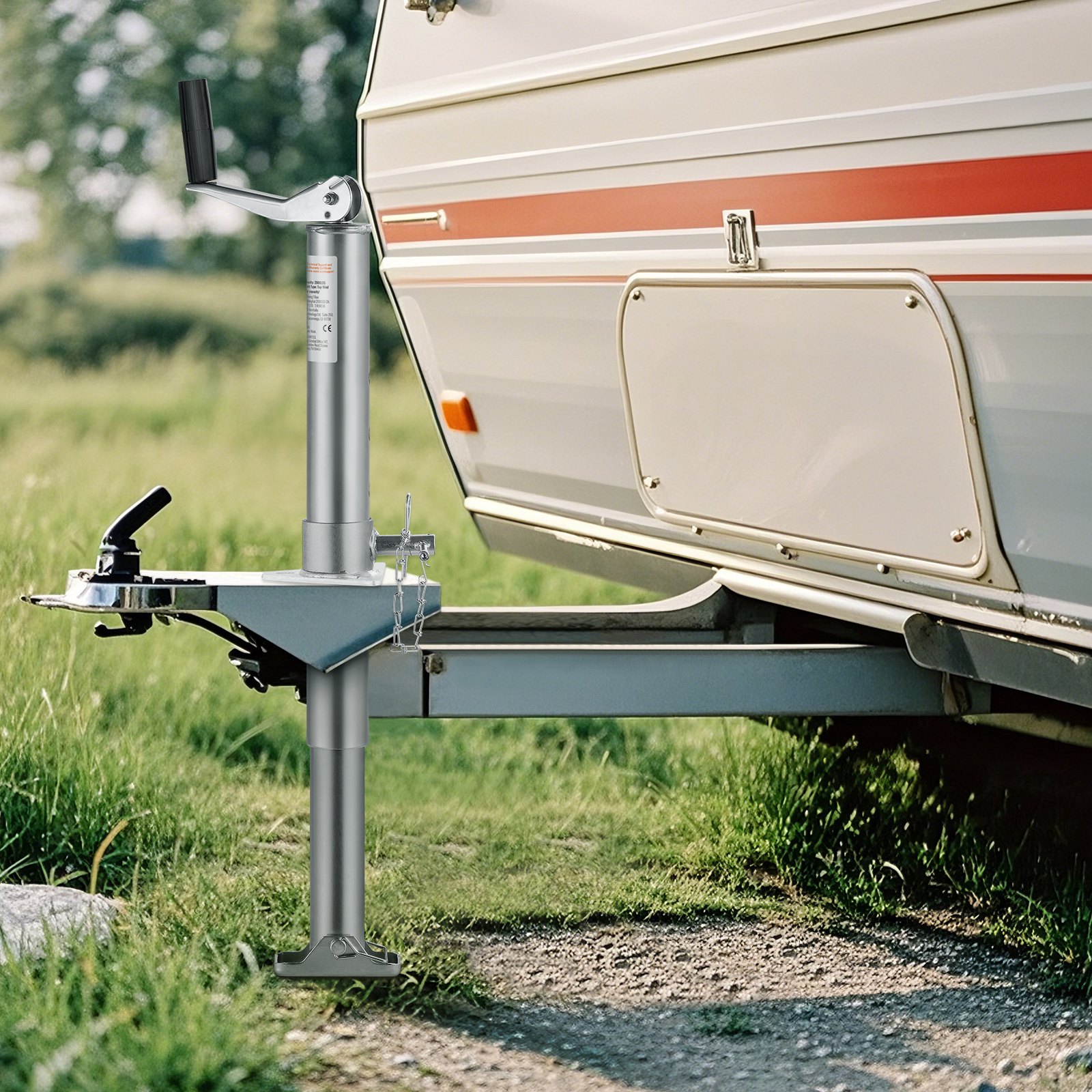 VEVOR A-frame trailer jack, 907 kg dynamic lifting capacity, 360 mm vertical lift, trailer support with handle, travel trailer for motorhome trailers, horse trailers, utility trailers, yacht trailers