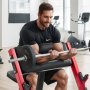 VEVOR Preacher Curl Bench, Weight Training Bench (Max. Load 300 kg), Fitness Equipment for Home Gym, Insulated Barbell Station, Biceps Station with Seated Arm, Adjustable Weight Bench