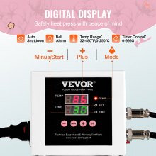 VEVOR Prensa de Calor Deslizable de 380 x 380 mm, Máquina de Sublimación Rosa