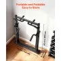 VEVOR Barra de Dominadas/Estación de Fondos Plegable, Carga de 150 kg, Estructura Triangular y Tubo de Acero Robusto, 9 Posiciones, para Entrenamiento de Fuerza de Brazos y Espalda, Color Negro