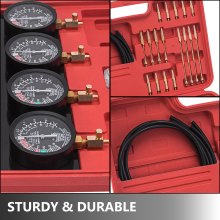 VEVOR Carburador de Vacío de Combustible 0-76cm/hg Conjunto Sincronizador de Carburador de Vacío de Combustible Sincronizador de carburador con 4