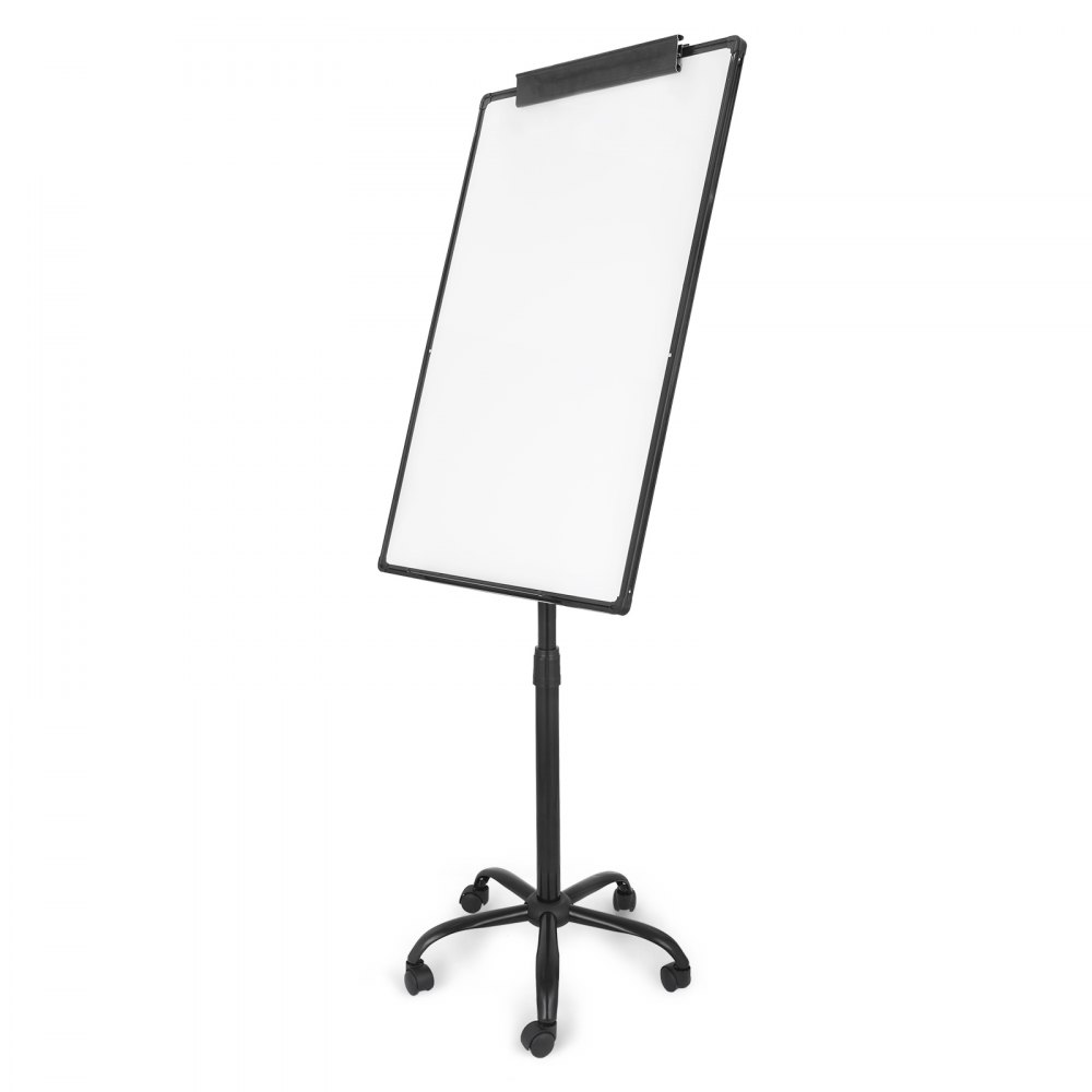 70x100cm Pizarra Magnética Blanca+caballete Marco Aluminio Soporte Móvil