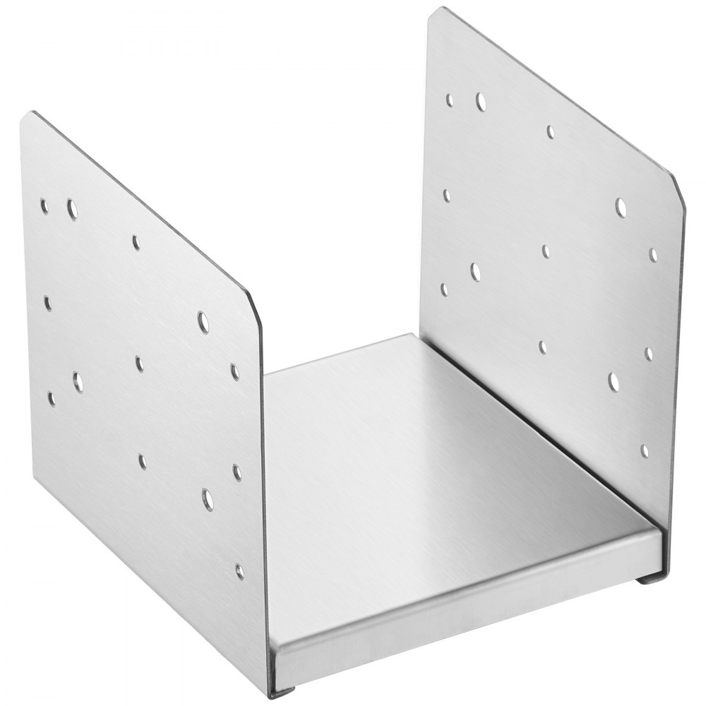 VEVOR Screw-on Sleeve 190 x 200 x 180 mm U-shaped Post Anchor made of stainless steel with spray coating. Post shoe with pre-drilled screw holes. Ideal for pergolas and veranda railings.